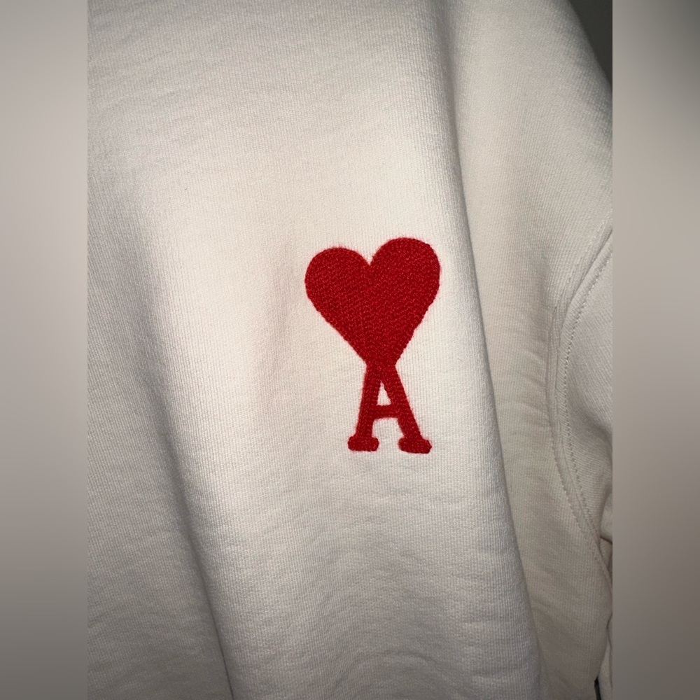Ami Alexandre Mattiussi Ivory Knit Crew Neck Sweater size small - Picture 4 of 5